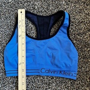 Calvin Klein Blue Racerback Sports Bra